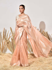 Pink Tissue Silk Saree