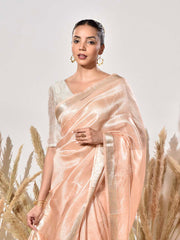 Pink Tissue Silk Saree