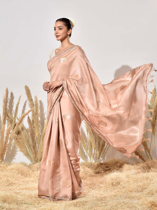 Pink Pure Silk Saree