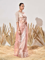 Pink Tissue Silk Saree