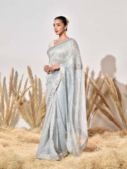 Blue Tissue Saree