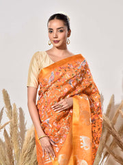 Yellow Organza Saree