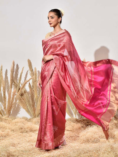 Pink Pure Silk Saree
