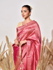 Pink Pure Silk Saree