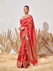 Red Silk Dupian Saree