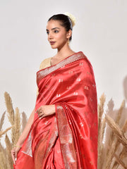 Red Silk Dupian Saree