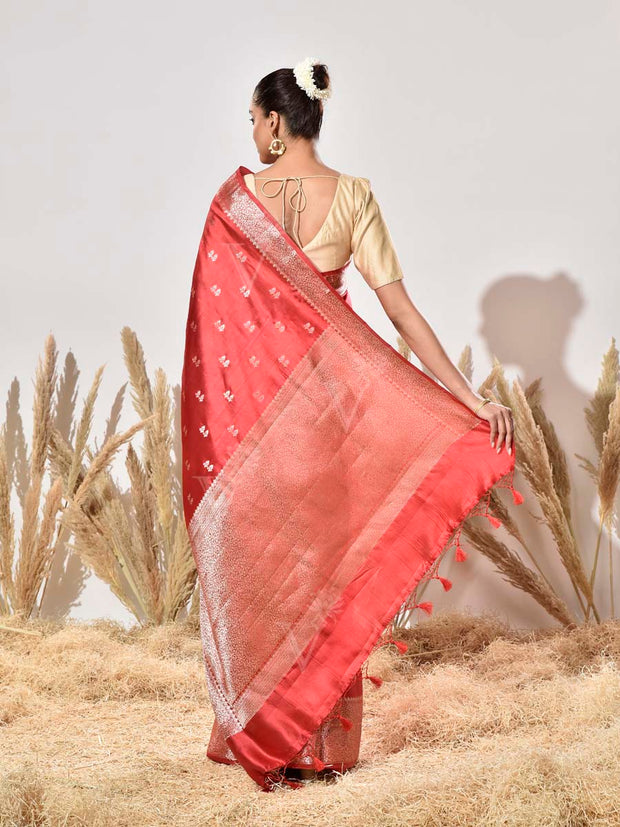 Red Silk Dupian Saree