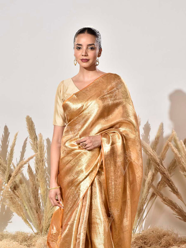 Golden Tissue Kanjeevaram Saree