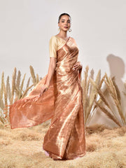 Brown Tissue Kanjeevaram Saree