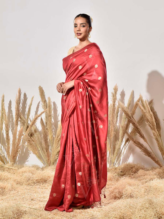 Red Pure Silk Saree