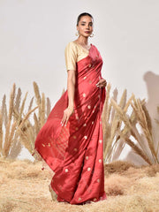 Red Pure Silk Saree