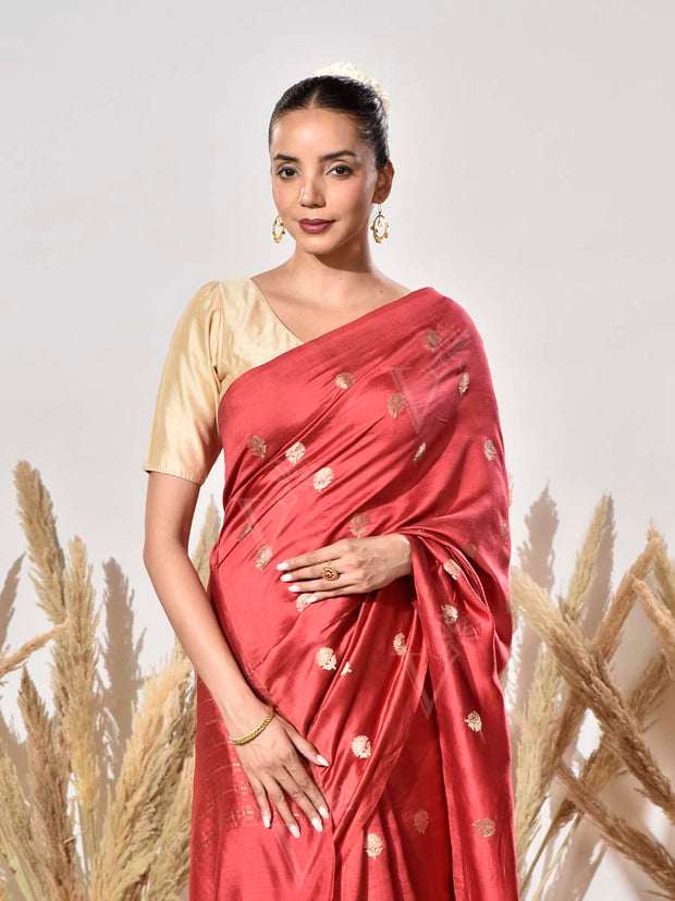 Red Pure Silk Saree