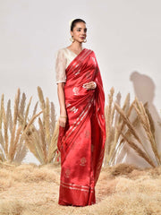 Red Silk Dupian Saree