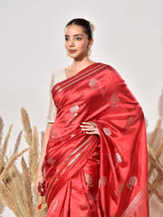 Red Silk Dupian Saree