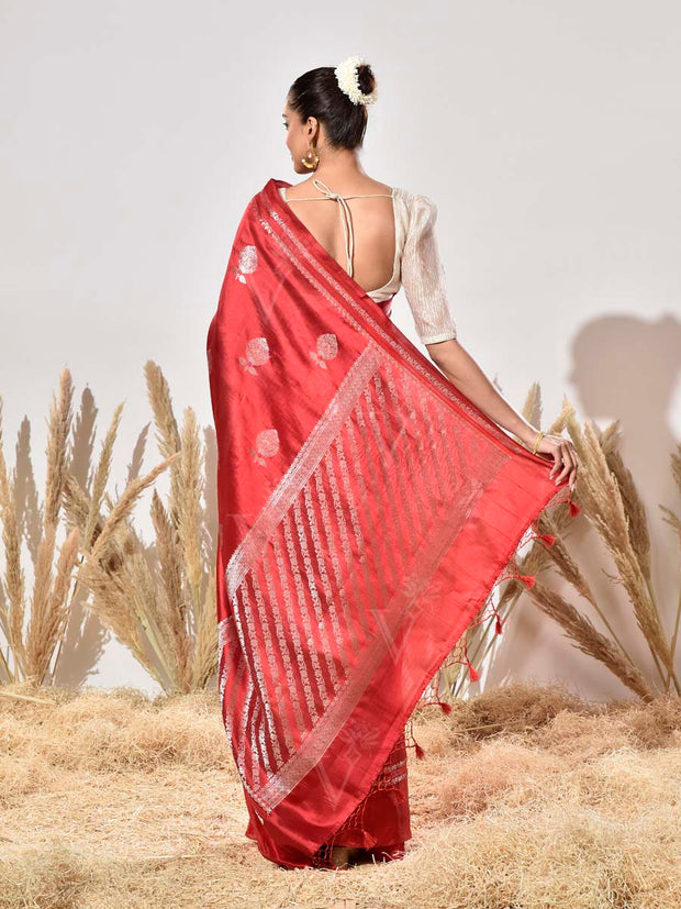 Red Silk Dupian Saree