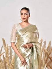 Blue Tissue Kanjeewaram Saree