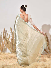 Blue Tissue Kanjeewaram Saree