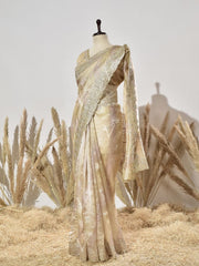 Golden Tissue Zardozi Saree