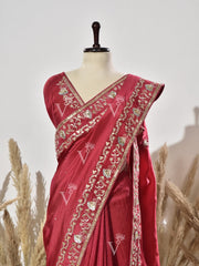 Red Vasansi Silk Saree