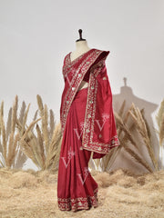 Red Vasansi Silk Saree