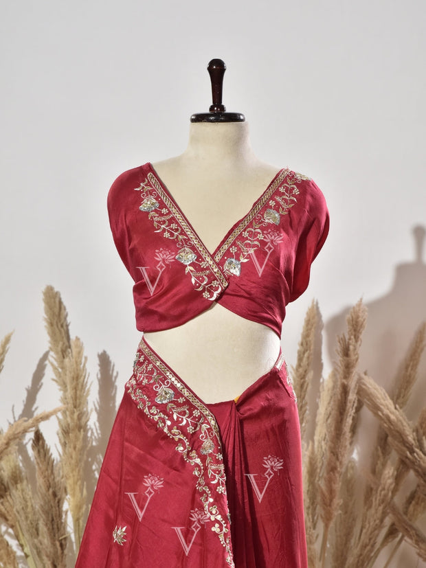 Red Vasansi Silk Saree