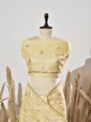 Yellow  Gota Patti Organza Saree