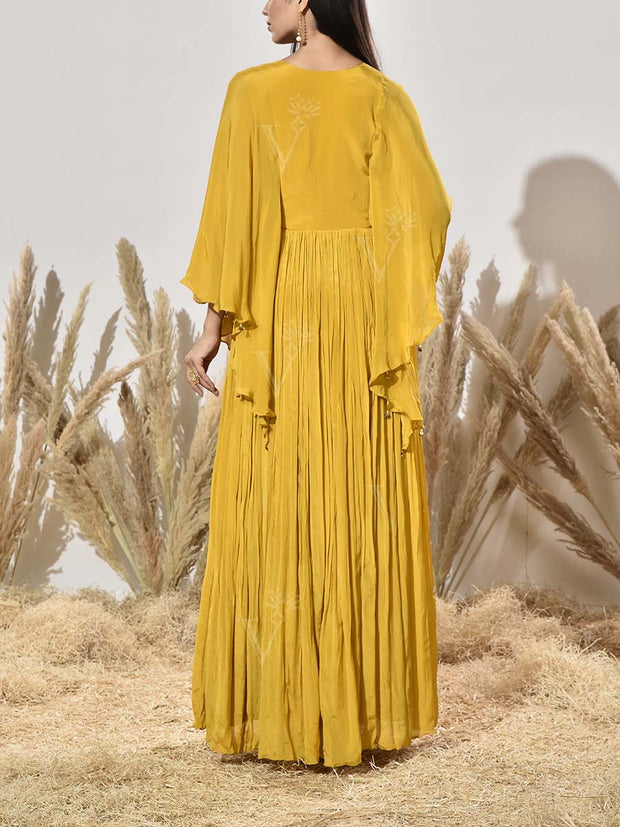 Yellow Embroidered Gown
