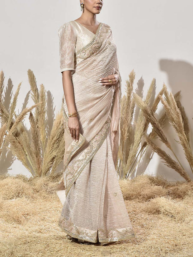 Beige Tissue Saree