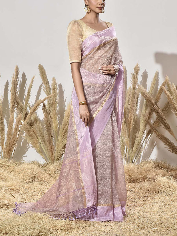 Lilac Tissue Saree