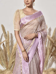 Lilac Tissue Saree