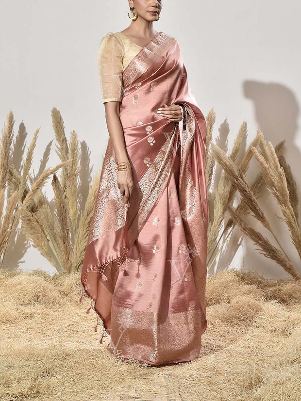 Pink Banarasi Silk