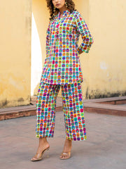 Multi Color Cotton Printed Co-ord Set