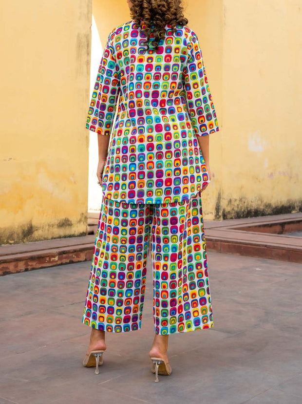 Multi Color Cotton Printed Co-ord Set