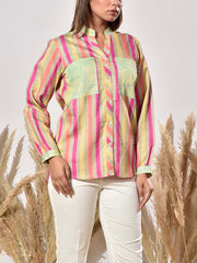 Multi Color Cotton Printed Shirt