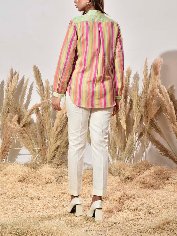 Multi Color Cotton Printed Shirt