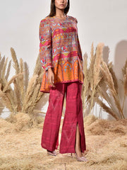 Pink Vasansi Silk Printed Co Ord Set