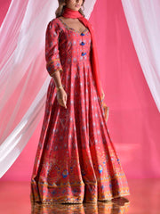 Ruby Vasansi Silk Printed Anarkali Gown