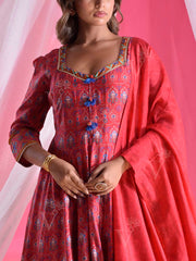 Ruby Vasansi Silk Printed Anarkali Gown