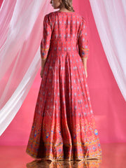 Ruby Vasansi Silk Printed Anarkali Gown