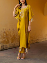 Mustard Kaftan Set