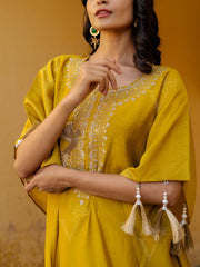 Mustard Kaftan Set