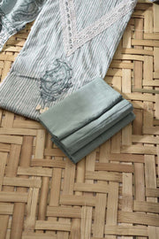 Green Cotton Dress Material