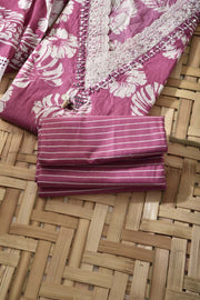 Pink Cotton Dress Material