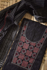 Black Cotton Dress Material