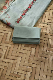 Sea Green Linen Cotton Dress Material