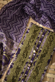 Purple Cotton Dress Material