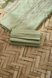 Pista Green Kota Silk Dress Material