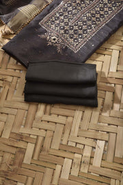 Grey Chanderi Cotton Dress Material