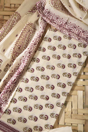 Cream Cotton Dress Material