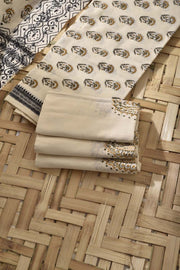 Cream Cotton Dress Material